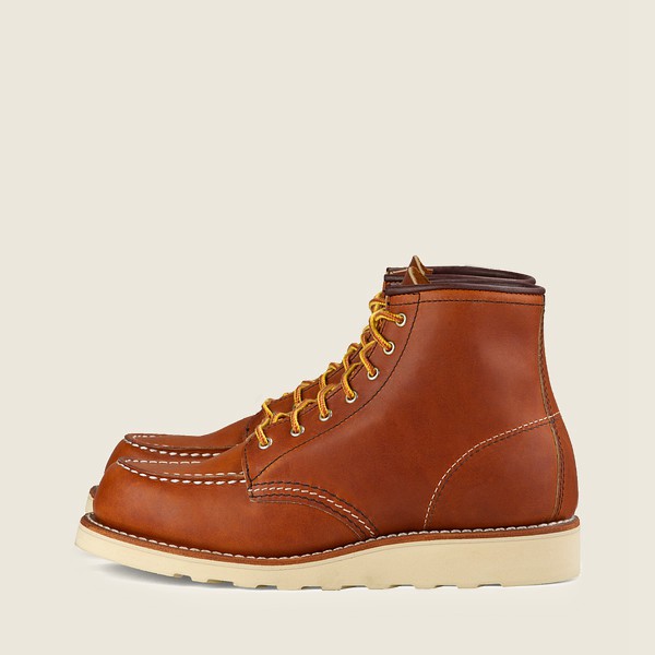 Red Wing Heritage Boots Womens Brown - 6-inch Classic Moc - Short Legacy Leather - 2084195-WH